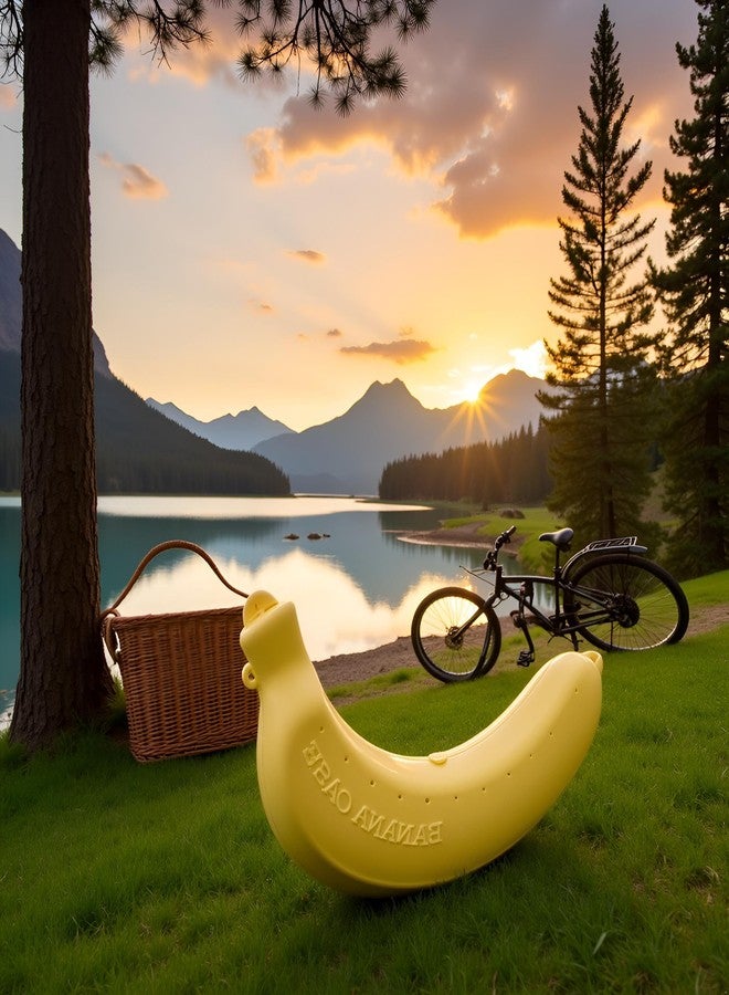 WaigN Yellow Banana Storage BPA-Free Outdoor Travel Case,Keep Fresh Banana Keeper and Protector, Cute Banana Carrier Storage Box for Picnic Camping,Food Containers - Image 5